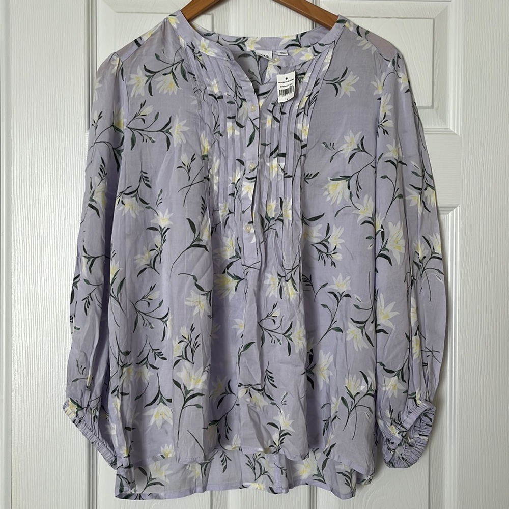 Purple Floral Gap Long Sleeve BRAND NEW